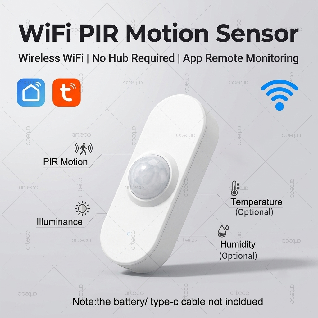 Smart Home Wiser - Tuya WiFi PIR Bewegings- en helderheidssensor