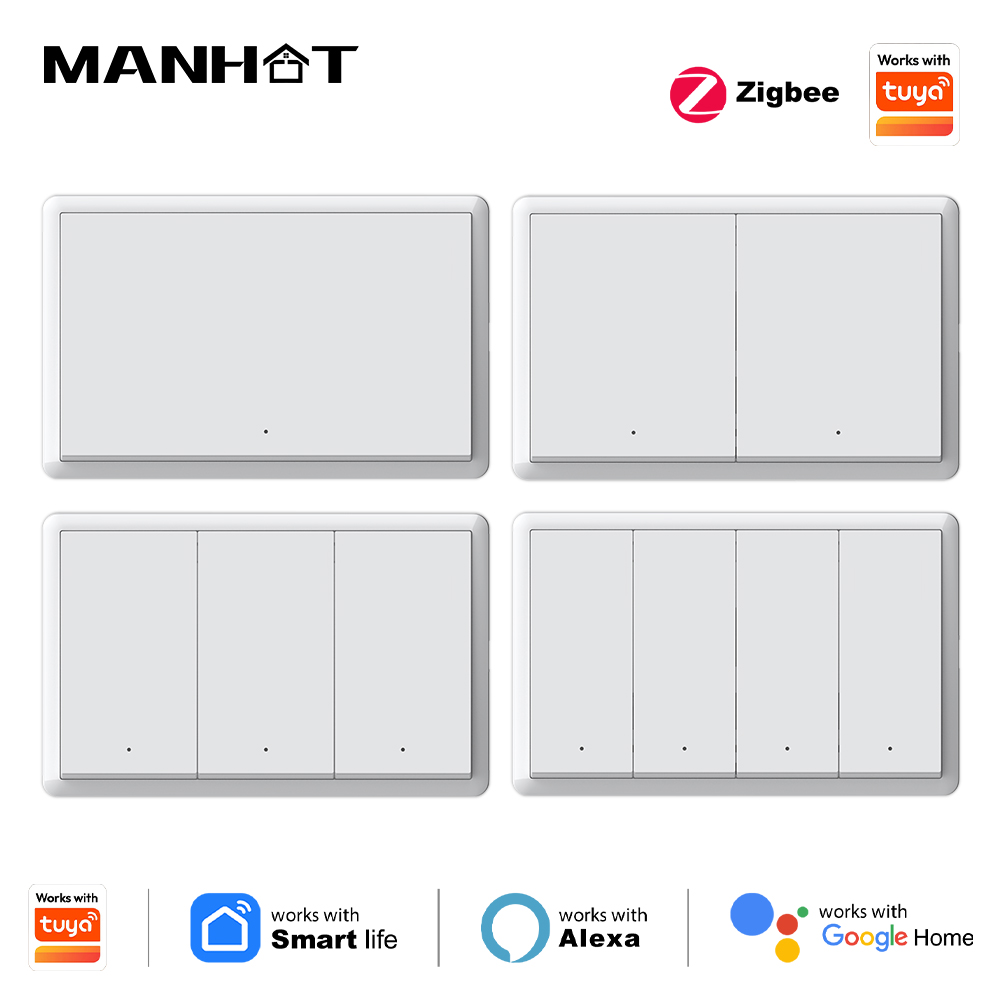 Smart Home Yale - Manhot Smart Zigbee-schakelaar Geen neutrale draad