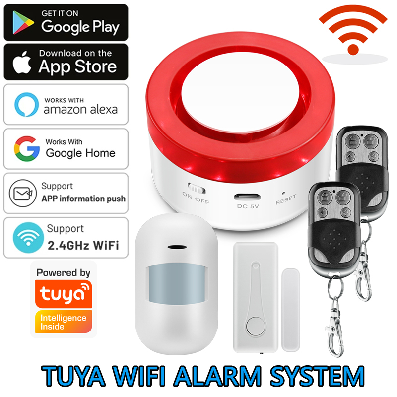 Smart Home Automation System - WiFi Tuya Alarmsysteem 120DB Draadloze WIFI