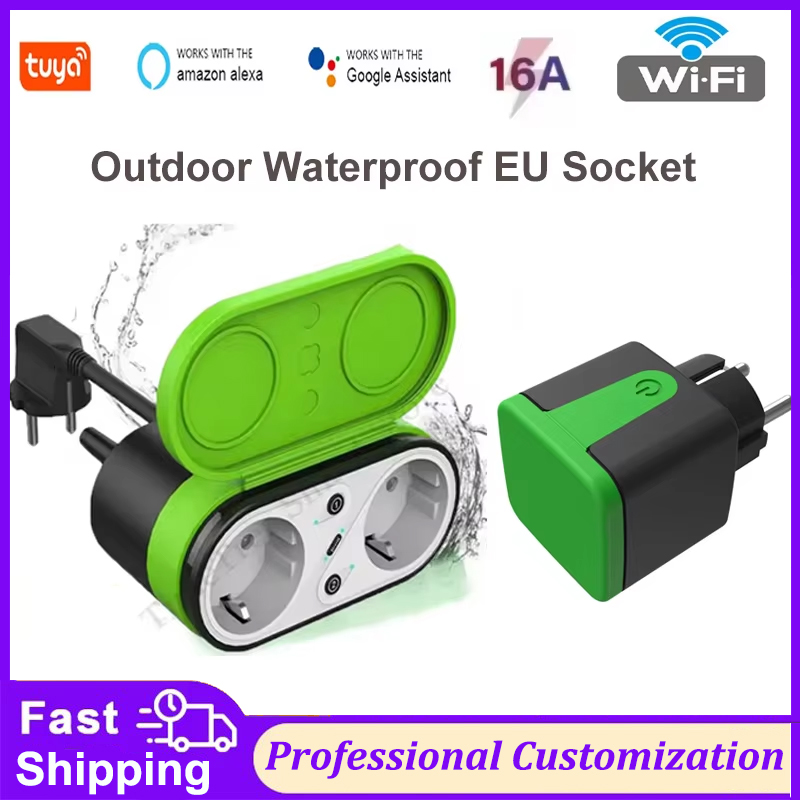 Smart Home Yale - Tuya EU 16A Wifi Slimme Buitenstopcontact