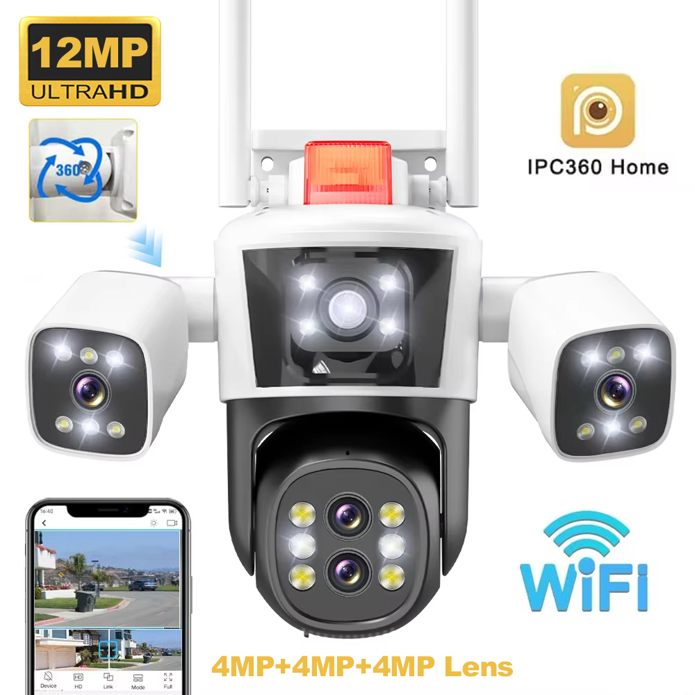 Smart Home Cctv Camera - 6K 12MP Outdoor WiFi Draadloze IP-camera