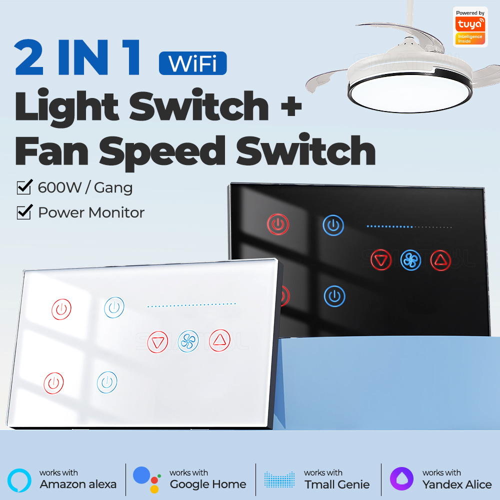 Smart Home Ventilation System - Zigbee WIFI Slimme wandschakelaar Plafondventilator Snelheidsregeling