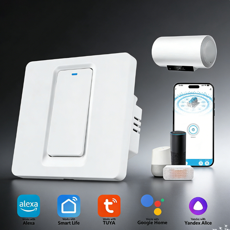 Smart Home Yale - Slimme boilerschakelaar/WiFi en Bluetooth-aanraakbediening Werkt met