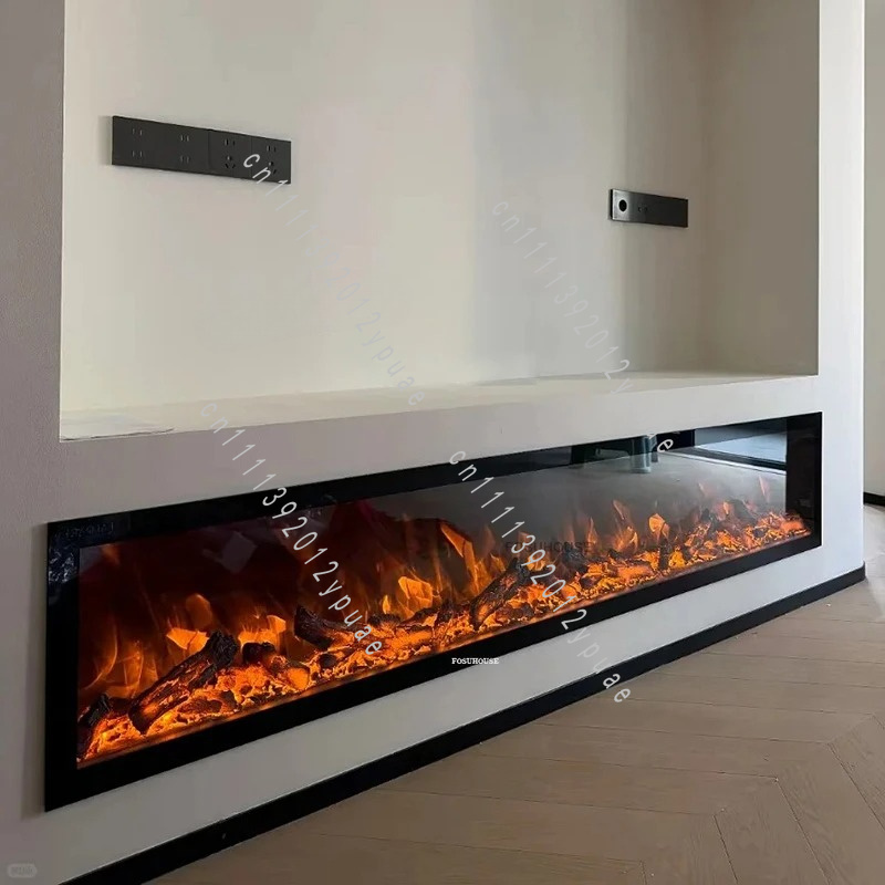 Smart Home Simulation - Luxe Europese Simulatiehaard, Ingebouwde Kunstvlamverwarmer, Slimme