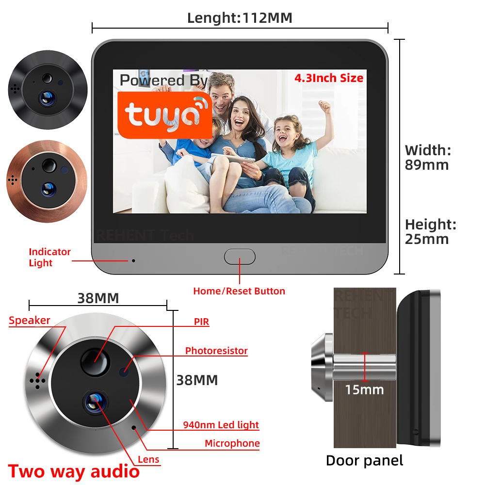 Smart Home Wiser - Mini Tweerichtingsaudio 3MP Tuya SmartLife APP