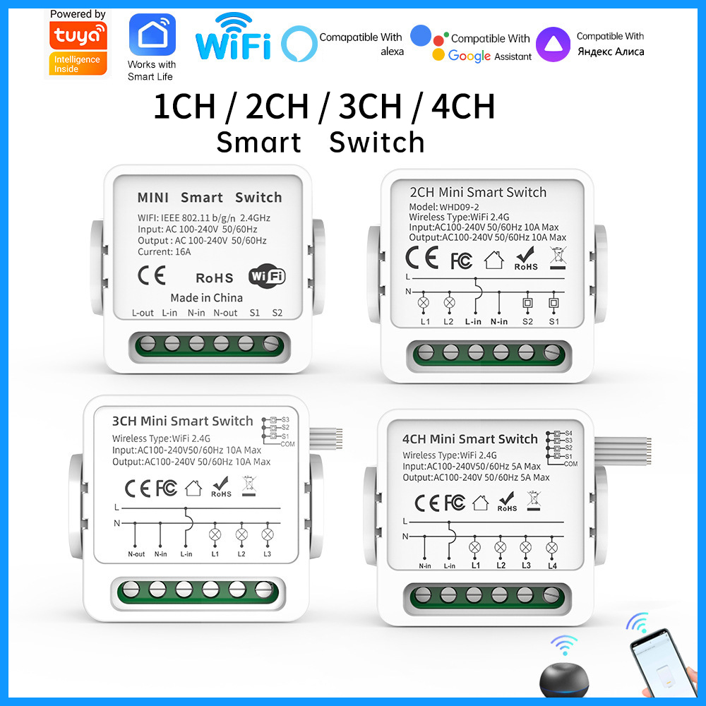 Tuya WiFi Smart Switch 1/2/3/4 - Smart Home Yale recensie en prijs