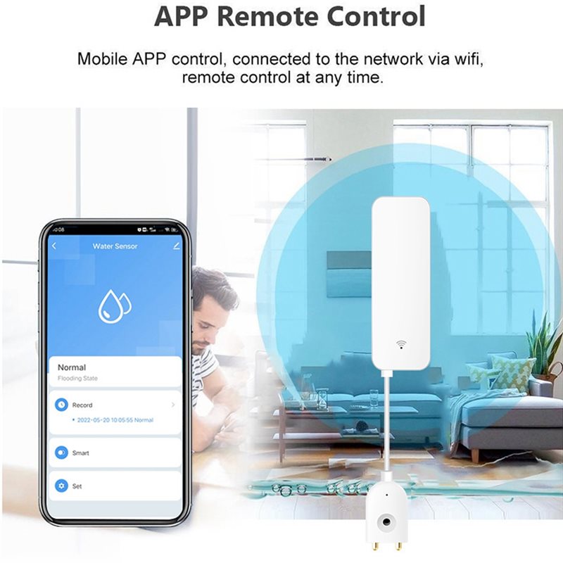 DTEN-Tuya WIFI slimme waterlek - Wifi Water Sensor recensie en prijs