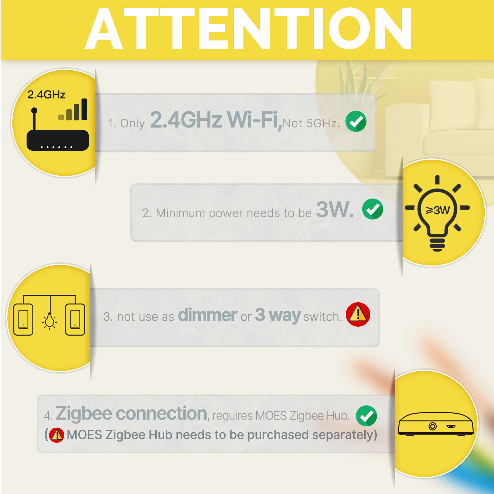 MOES US Standaard Zigbee Slimm - Smart Home Yale recensie en prijs
