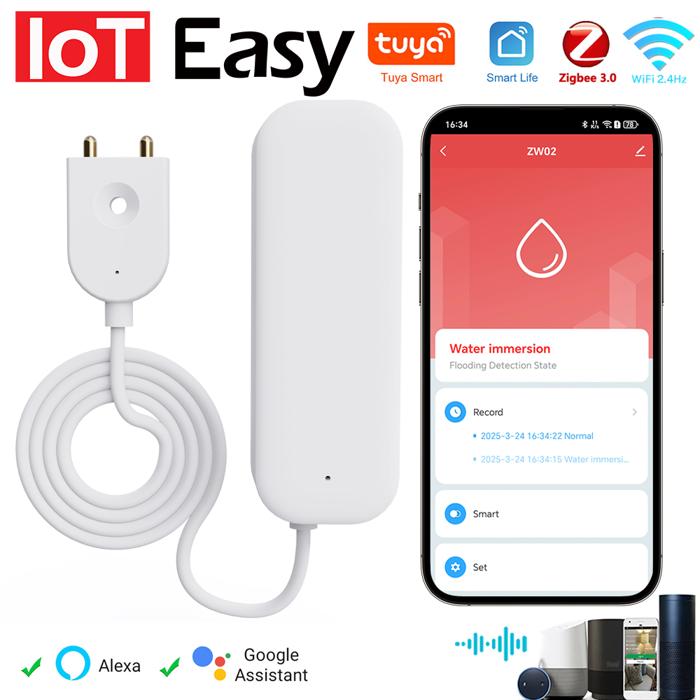 Tuya WiFi ZigBee Watersensor L - Wifi Water Sensor recensie en prijs