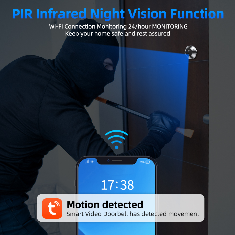 1080P WiFi Kijkgaatje Tuya Sma - Smart Home Cctv Camera recensie en prijs